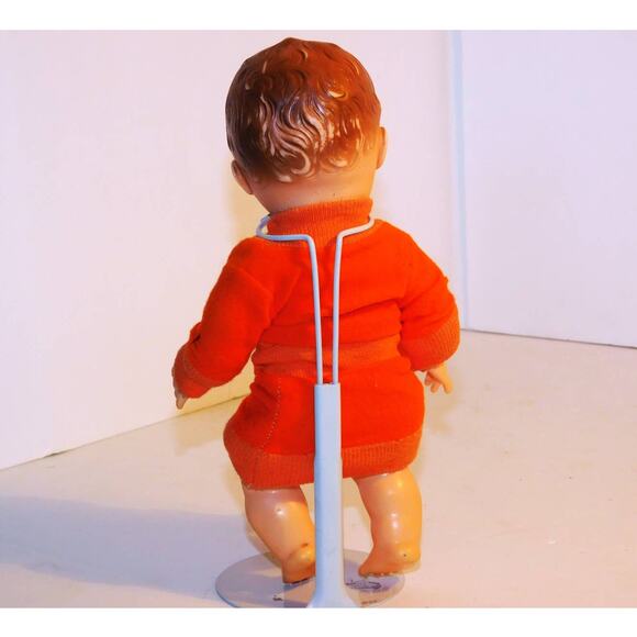 8" 1957 Vintage Ruth E. Newton Sun Rubber Co. Baby Drink & Wet Play Doll - Picture 4 of 7